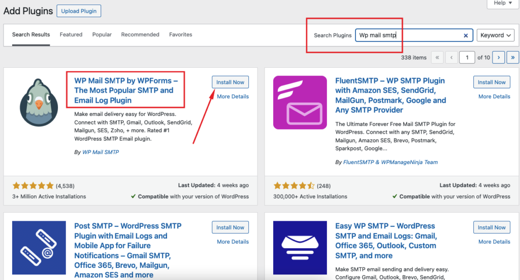 Install and Activate the WP Mail SMTP Plugin