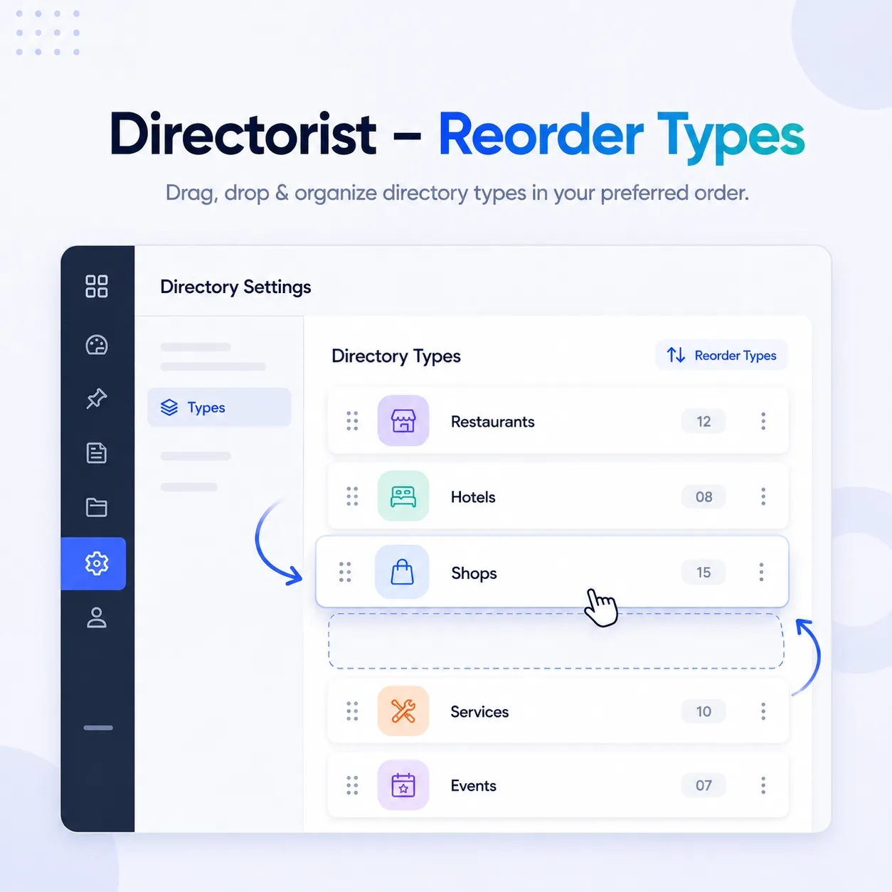 Directorist - Reorder Types